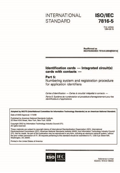 iso iec 7816 5 specification